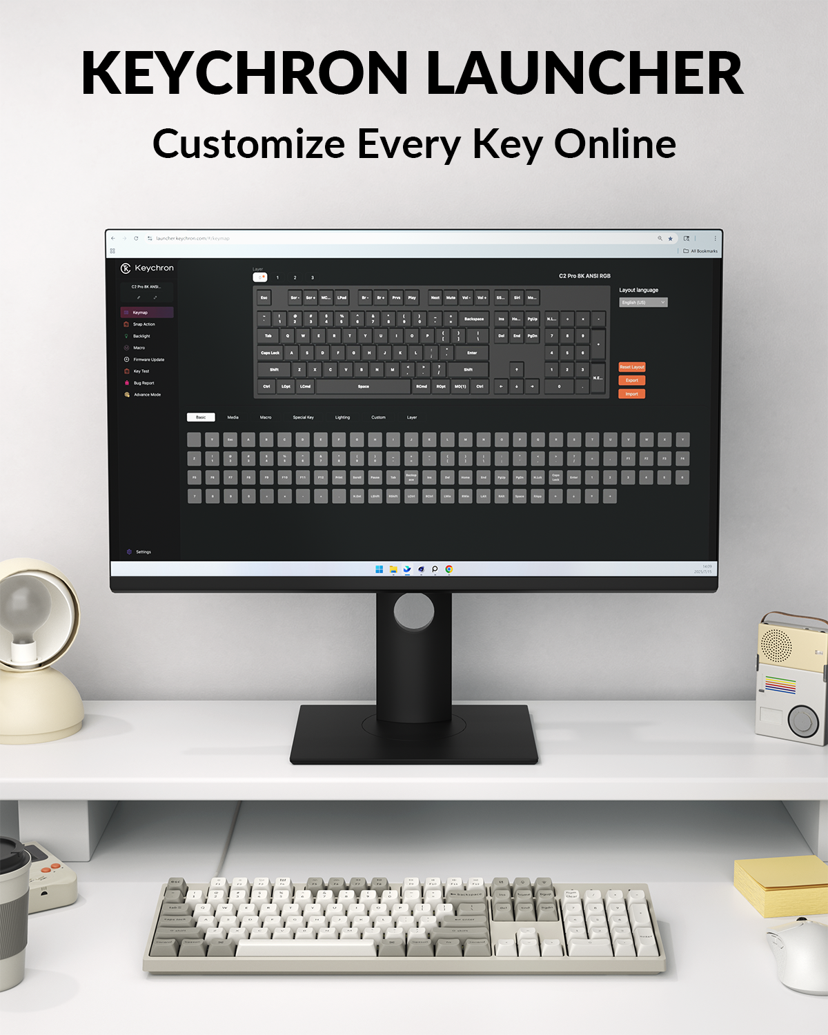 Keychron C2 Pro 8K QMK Wired Custom Mechanical Keyboard – TechCure India