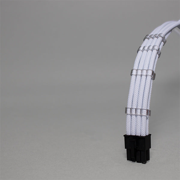Sensei Mods Custom Sleeved Cables Extension – Purity White – TechCure India