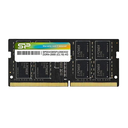 Silicon Power 4GB 2666MHz DDR4 SODIMM Laptop Memory SP004GBSFU26X02 – TechCure India