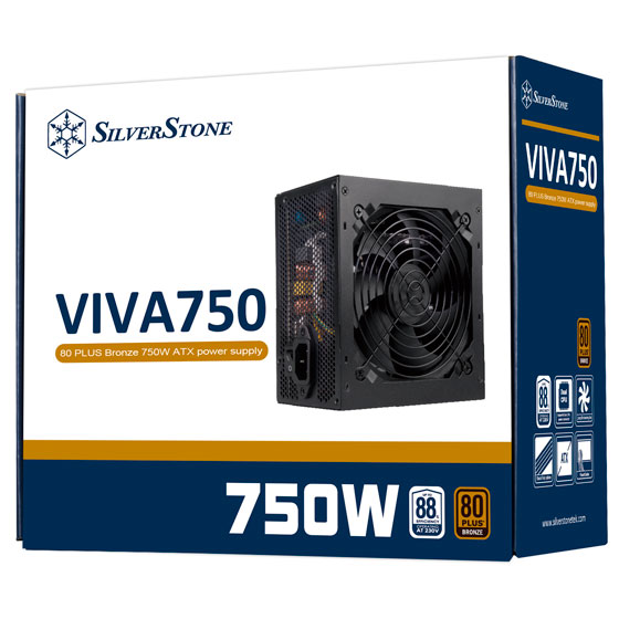 SILVERSTONE VIVA 750W 80+ Bronze Non Modular ATX 2.0 Power Supply – TechCure India