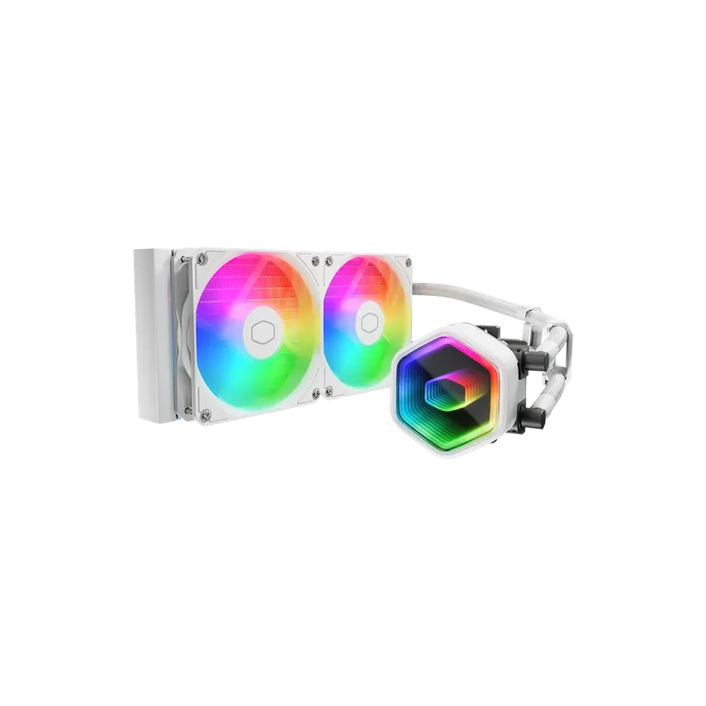 COOLER MASTER MasterLiquid Core ll 240 ARGB 240mm CPU Liquid Cooler ( White ) ( Core 2 ) – TechCure India