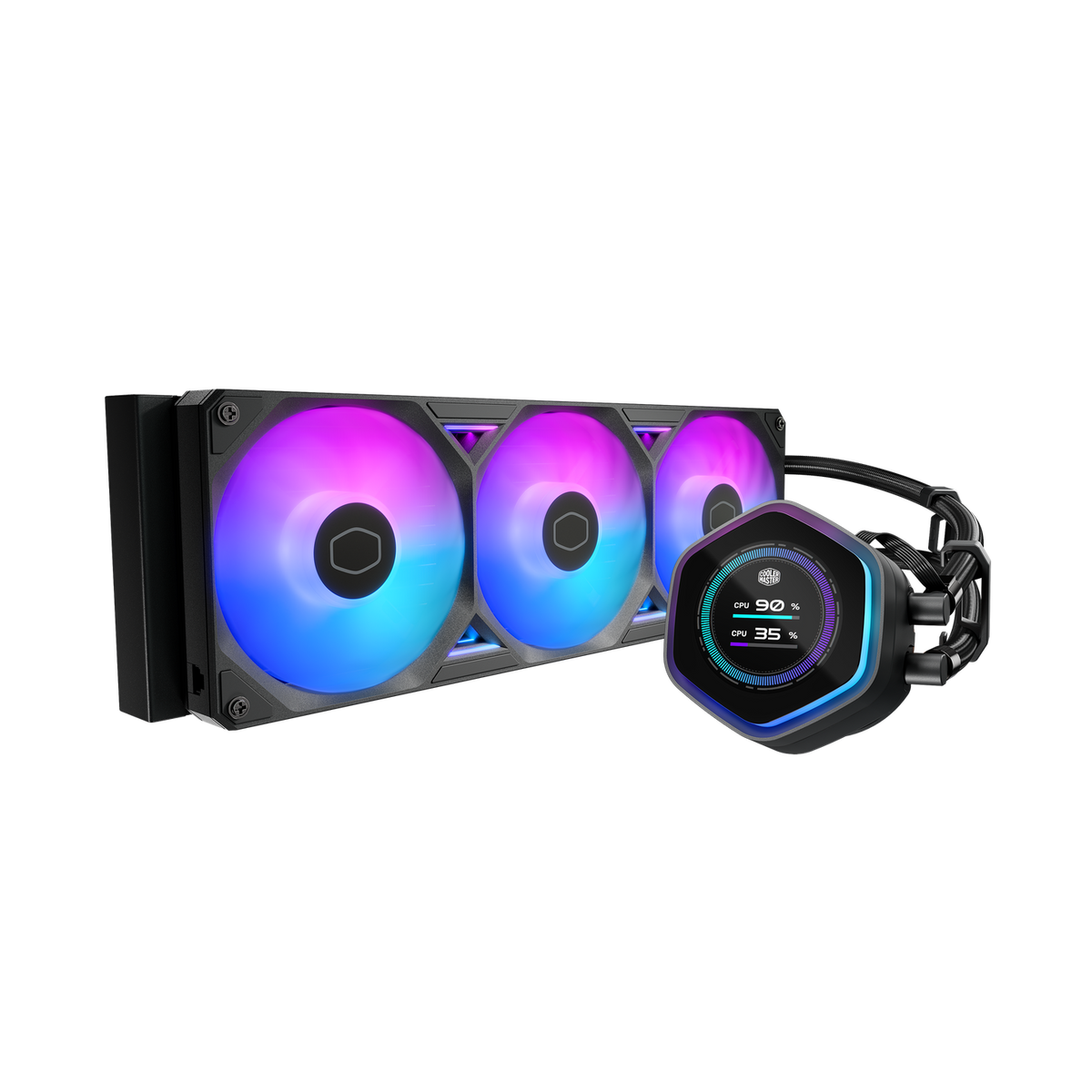 COOLER MASTER MASTERLIQUID ML360 ATMOS II LCD ARGB BLACK FAN – TechCure India