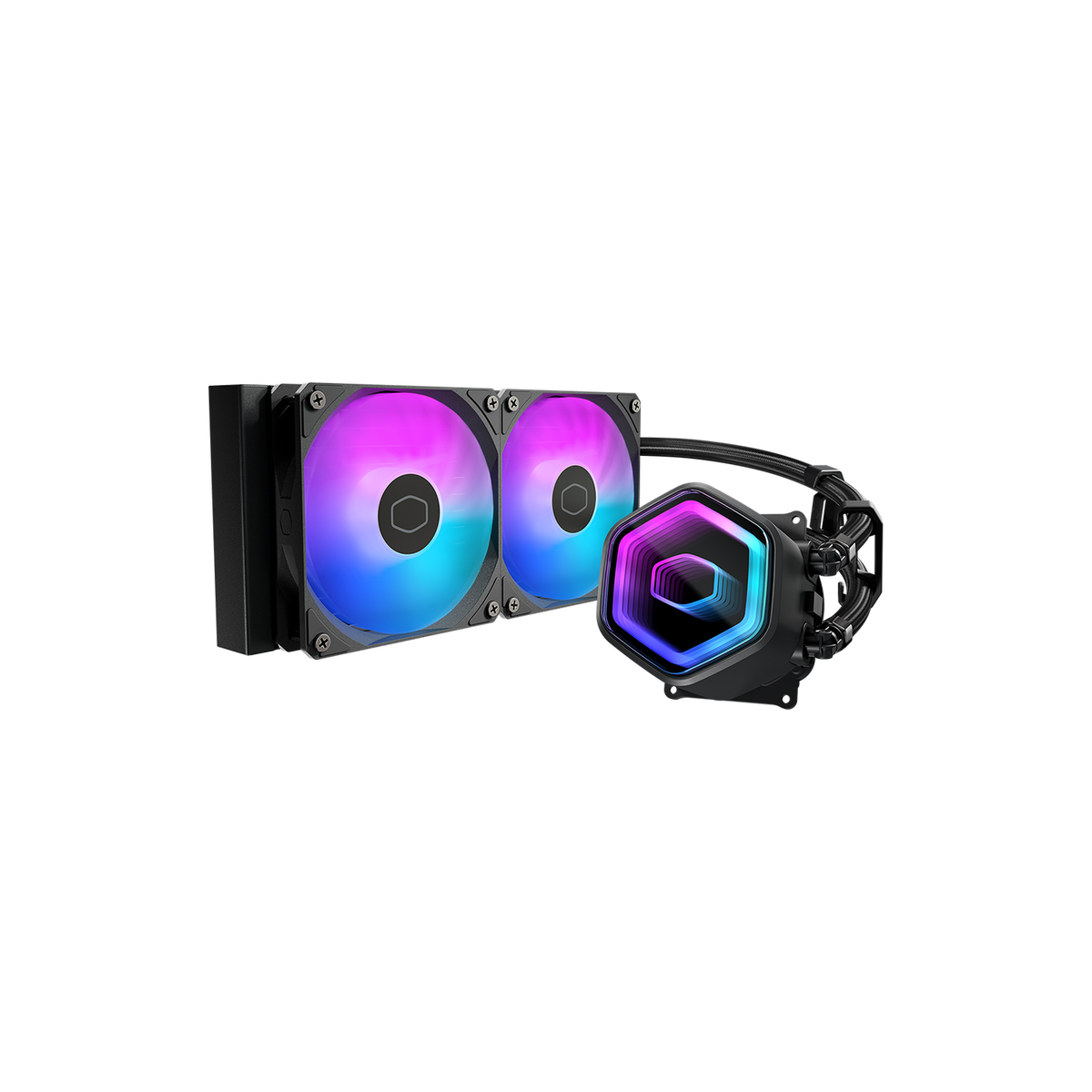 COOLER MASTER MASTERLIQUID 240 CORE II ARGB LIQUID CPU COOLER -BLACK MLW-D24M-A18PA-R1 – TechCure India