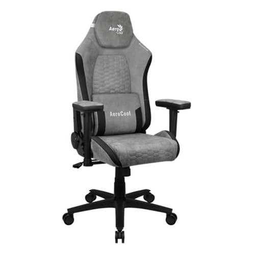 AeroCool Crown AeroSuede Gaming Chair - Stone Grey – TechCure India