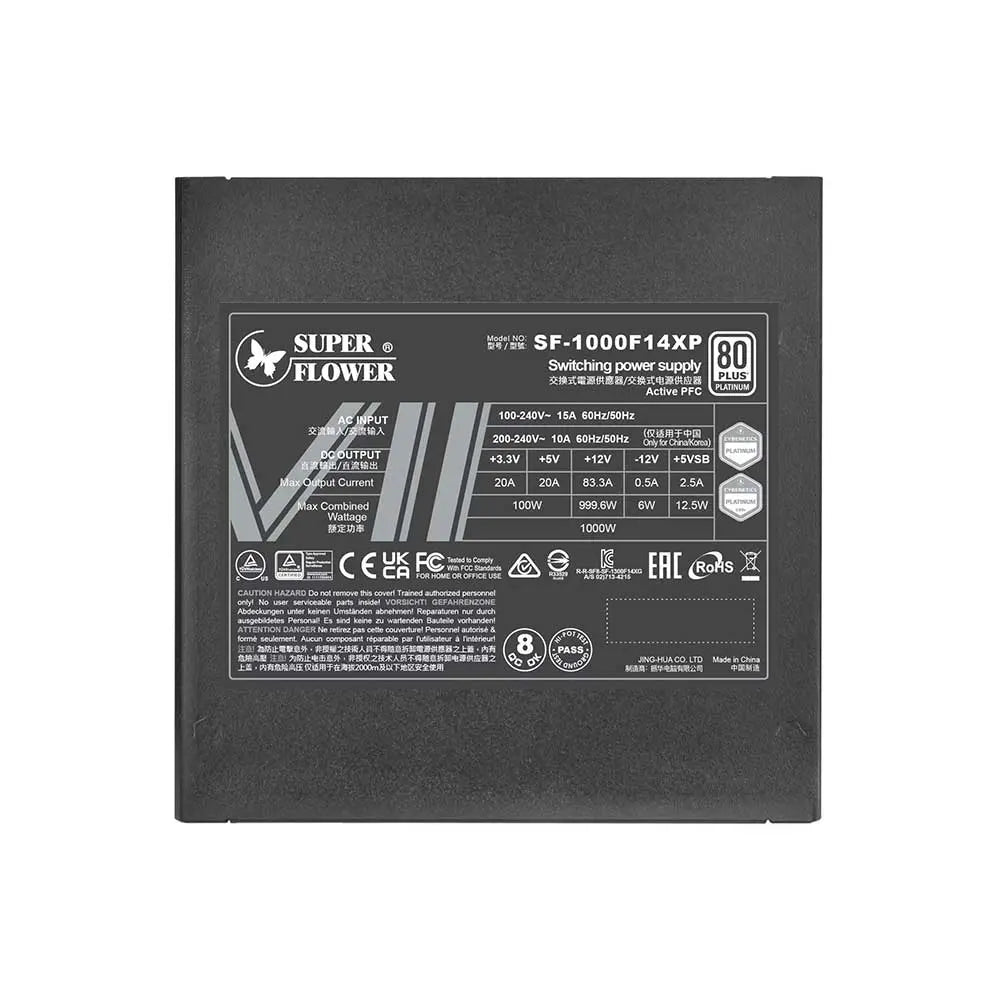 Super Flower Leadex VII Platinum Pro 1000W ATX 3.1 Power Supply Black (SF-1000F14XP-BK) – TechCure India