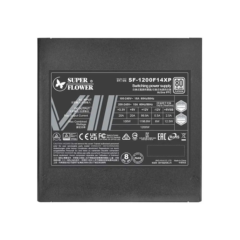 Super Flower Leadex VII Platinum Pro 1200W ATX 3.1 Power Supply Black (SF-1200F14XP-BK) – TechCure India