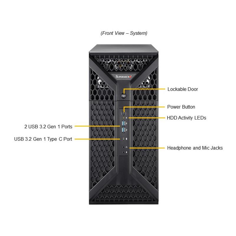 Supermicro SYS-531A-I UP Workstation Mid-Tower System – TechCure India