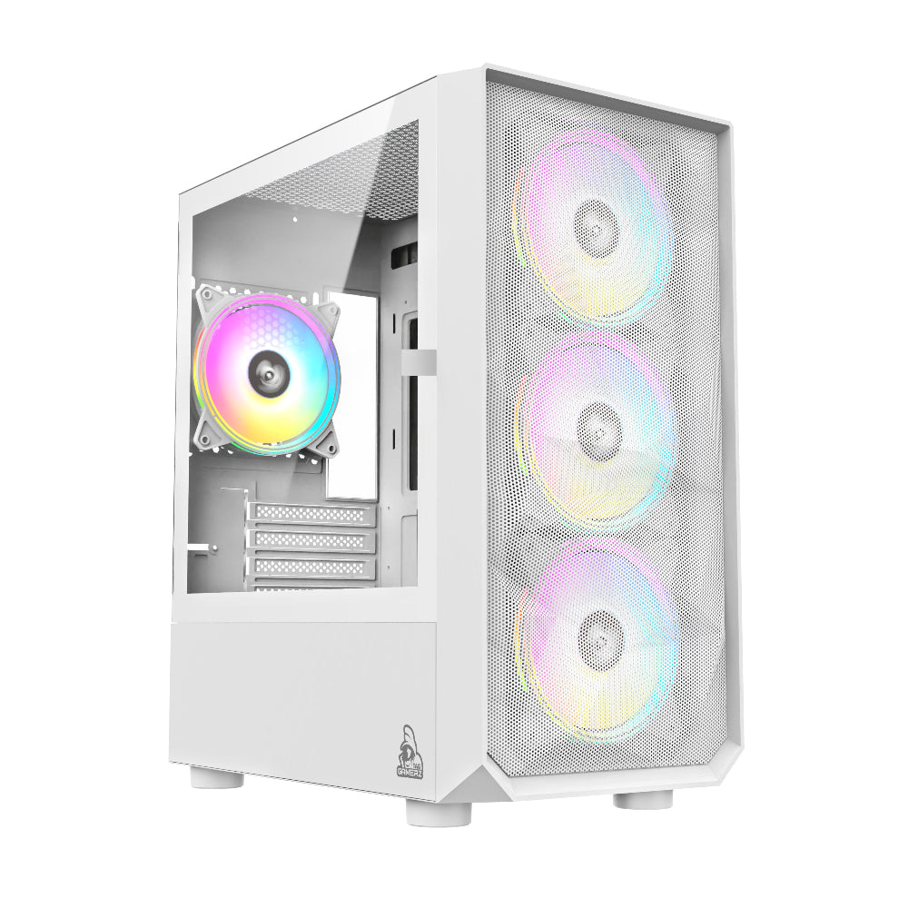 TAG Gamerz Pulser ARGB MATX Mid Tower Cabinet (White) – TechCure India