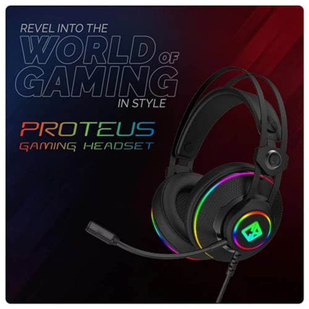 COSMIC BYTE Proteus RGB Wired 7.1 Surround Gaming Headphone with Mic ( Black ) - 2
