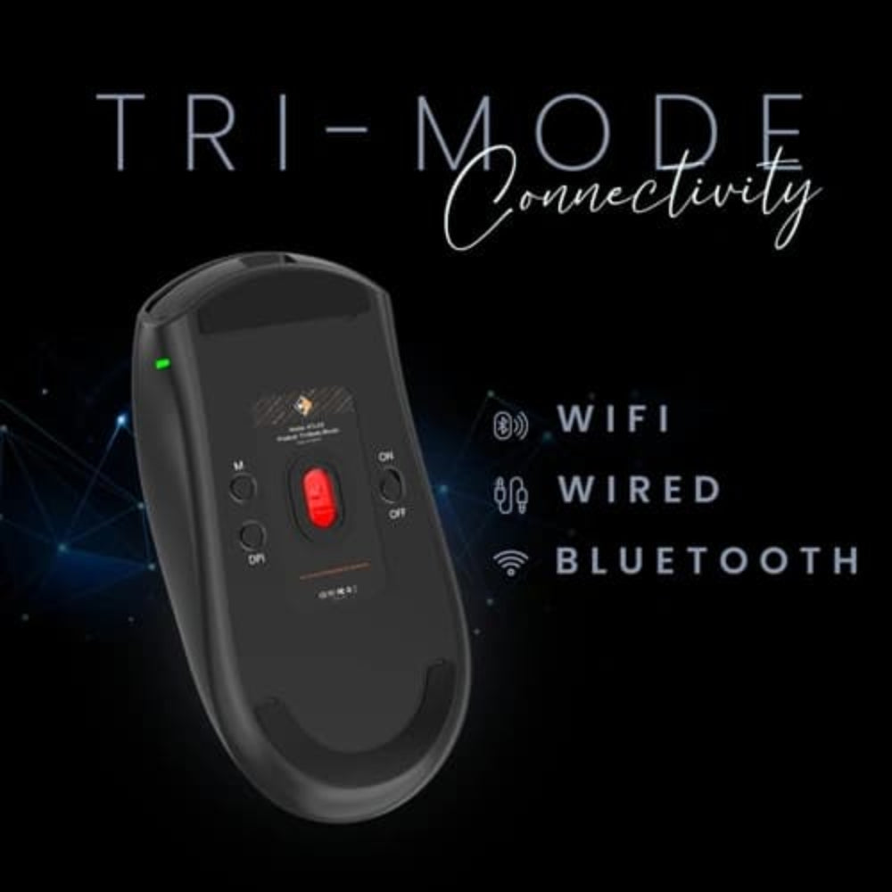 COSMIC BYTE Atlas Wireless Tri-Mode Ambidextrous Gaming Mouse ( Black ) ( 12000DPI / 5 Macro Buttons ) - 3