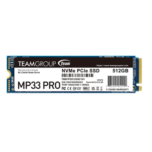 TeamGroup MP33 Pro 512GB M.2 NVMe Internal SSD TM8FPT512G0C101 – TechCure India
