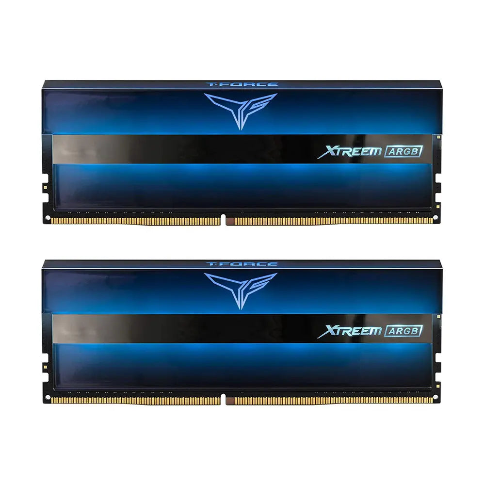 Teamgroup T-Force Xtreem Argb 3200Mhz Cl14 16Gb Kit (2X8Gb) Ddr4 Dram Desktop Gaming Ram (Blue) (Tf10D416G3200Hc14Bdc01) – TechCure India