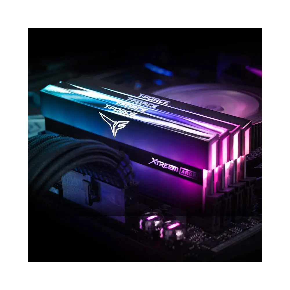 Teamgroup T-Force Xtreem Argb 3200Mhz Cl14 16Gb Kit (2X8Gb) Ddr4 Dram Desktop Gaming Ram (Blue) (Tf10D416G3200Hc14Bdc01) – TechCure India