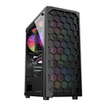 TechCure India Signature Office & Home PC – Intel Core i3-12100, Integrated Graphics, 16GB DDR4, 480GB NVMe in ANT Esports Elite 1120 RGB ATX Mid Tower Case