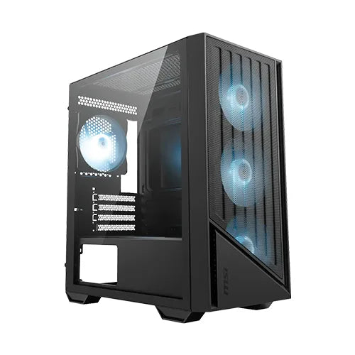 TechCure Signature 2 × 34″ Trading Setup – AMD Ryzen 7 9700X, RTX 3050 6GB, 64GB DDR5, 1TB NVMe in MSI PRO FORGE M051R ARGB M-ATX Mini Tower Case