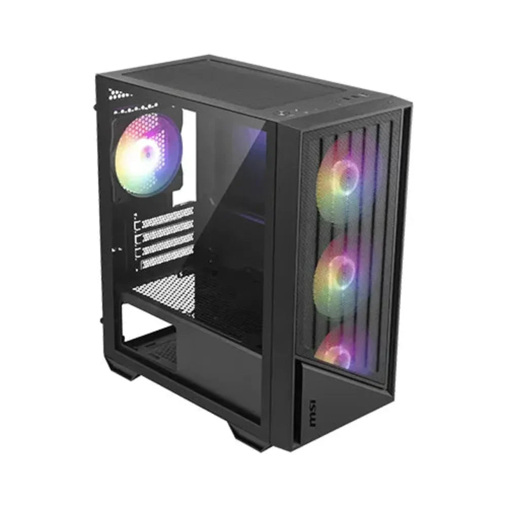 TechCure Signature 4-Screen Trading PC – Intel Core i5-14400, RX 6500 XT 4GB, 32GB DDR4, 1TB NVMe in MSI Pro Forge M051A Auto RGB MATX Mini Tower