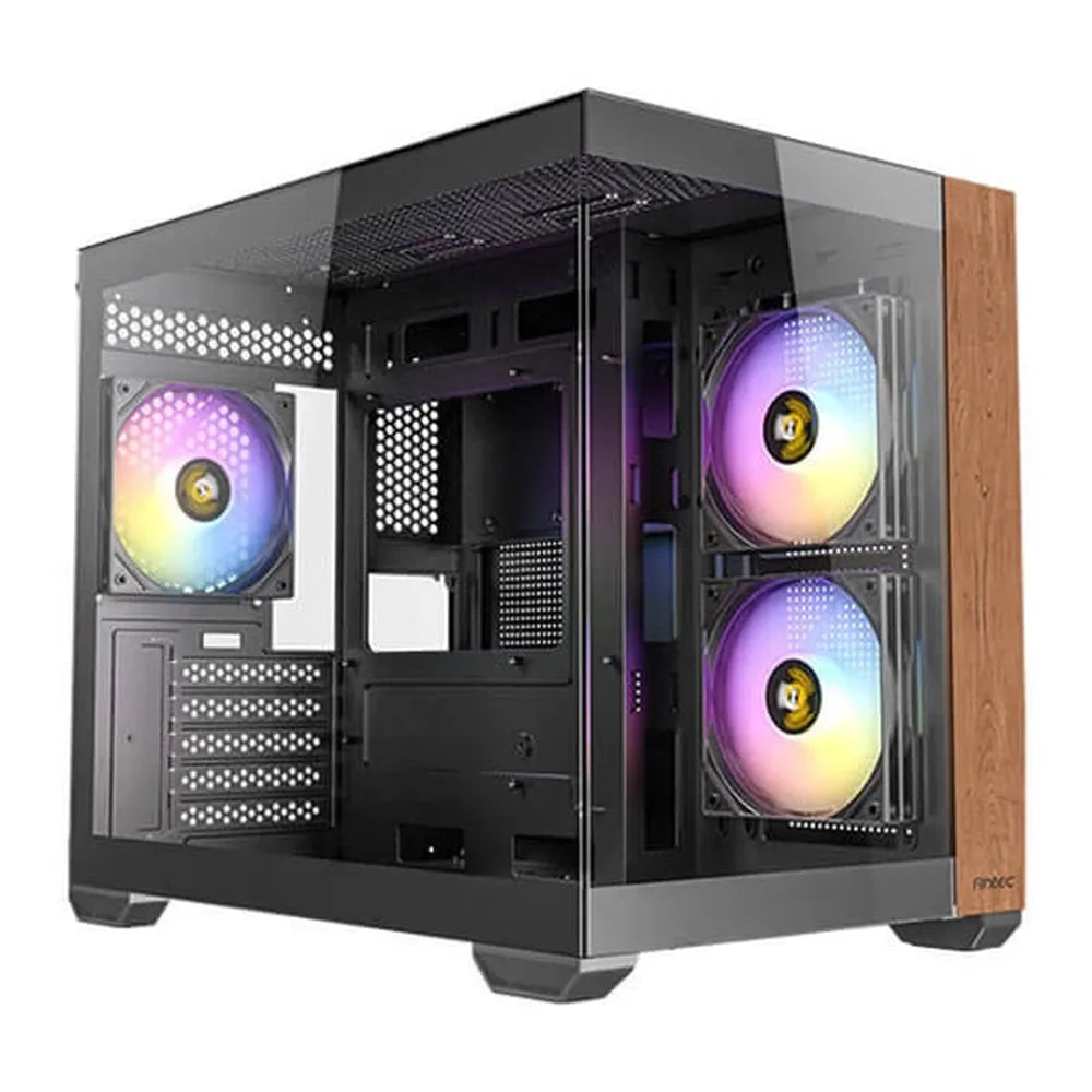 TechCure Signature 4K Gaming PC – AMD Ryzen 7 9850X3D, RX 7900 XTX 24GB, 64GB DDR5, 1TB NVMe in ANTEC CX600M Wood ARGB Mid Tower Cabinet