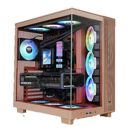 TechCure Signature 4K Gaming PC – AMD Ryzen 7 7800X3D, RTX 4090 24GB, 32GB DDR5, 2TB NVMe in Thermaltake View 380 XL TG ARGB Gravel Sand ATX