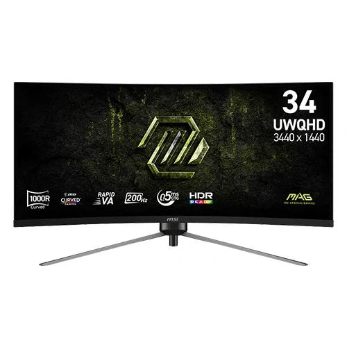 MSI MAG 345CQRF E20 34 Inch 2K UWQHD 200Hz VA Panel 110% in the TechCure Signature 6 × 27″ Trading Setup – AMD Ryzen 5 9600X, Arc A310 4GB, 32GB DDR5, 2TB NVMe – ₹350k build