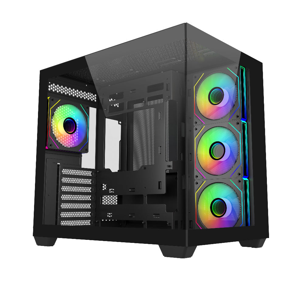 TechCure Signature Editing & 3D Workstation – AMD Ryzen 9 7900X, RX 7900 XTX 24GB, 64GB DDR5, 2TB NVMe in COOLER MASTER Elite 681 ARGB ATX Mid Tower