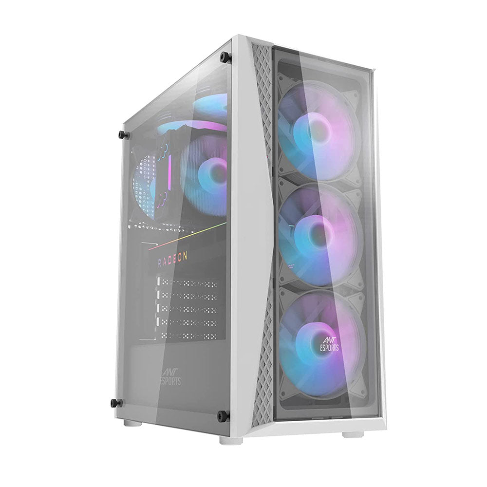 TechCure Signature Trading PC – Intel Core i7-14700, Arc A310 4GB, 32GB DDR4, 1TB NVMe in Ant Esports 220 Air White Gaming Cabinet