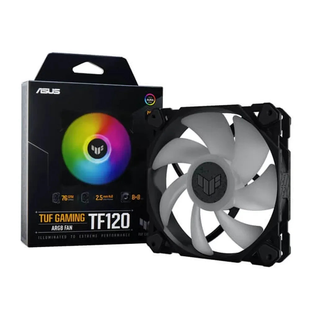 ASUS TUF GAMING TF120 ARGB Cabinet Fan ( Black ) ( Single Pack ) - 5