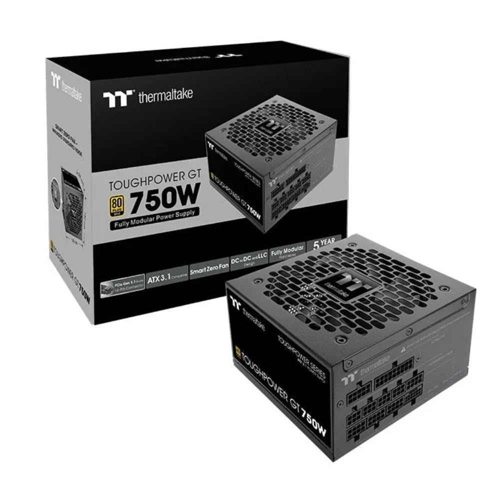 THERMALTAKE Toughpower GT750 80+ Gold ATX 3.1 Fully Modular Power Supply ( 750W ) – Model TPD-750AH2FXG-3 – TechCure India