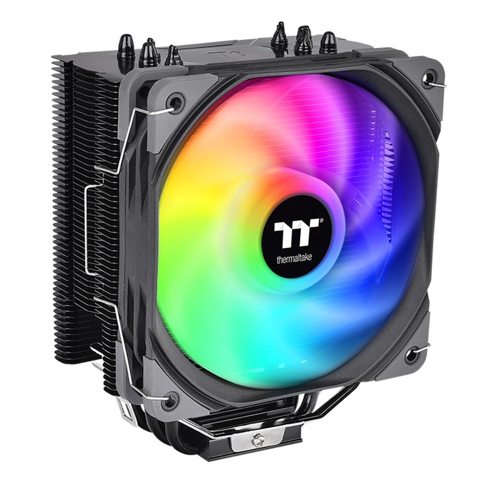 THERMALTAKE UX200 SE 120mm ARGB Single Tower CPU Air Cooler (Black) – Model CL-P105-AL12SW-A – TechCure India