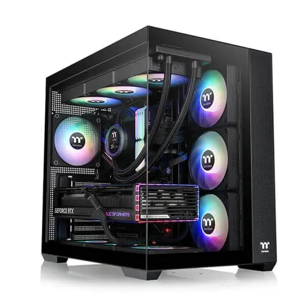 Thermaltake View 380 TG ARGB Atx Mid Tower Cabinet (Black) (CA-1Z2-00M1WN-00) – TechCure India