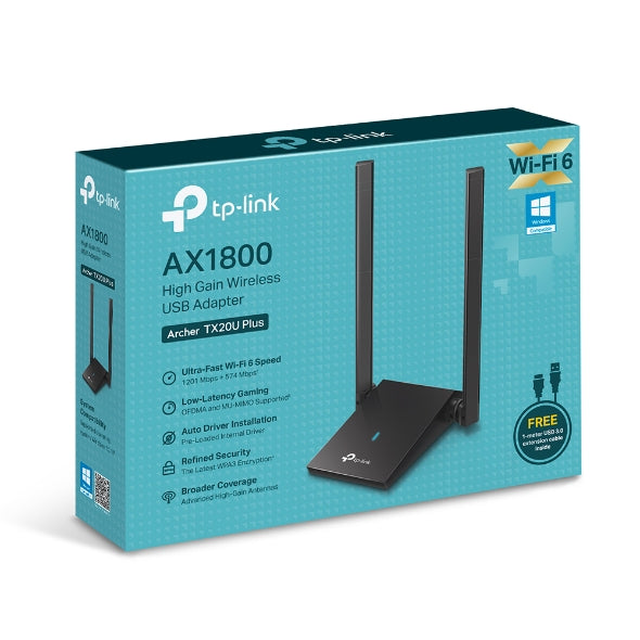 TPLink Archer TX20U Plus AX1800 Dual Antennas High Gain Wireless USB Adapter – TechCure India