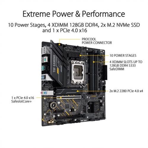 ASUS TUF Gaming B660M-E DDR4 Intel Motherboard - 2