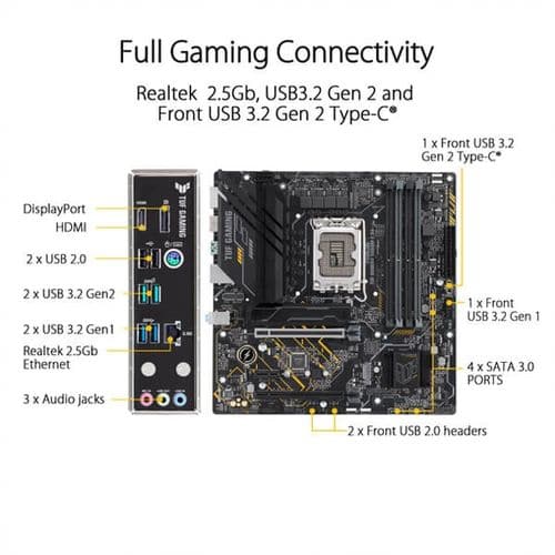 ASUS TUF Gaming B660M-E DDR4 Intel Motherboard - 4