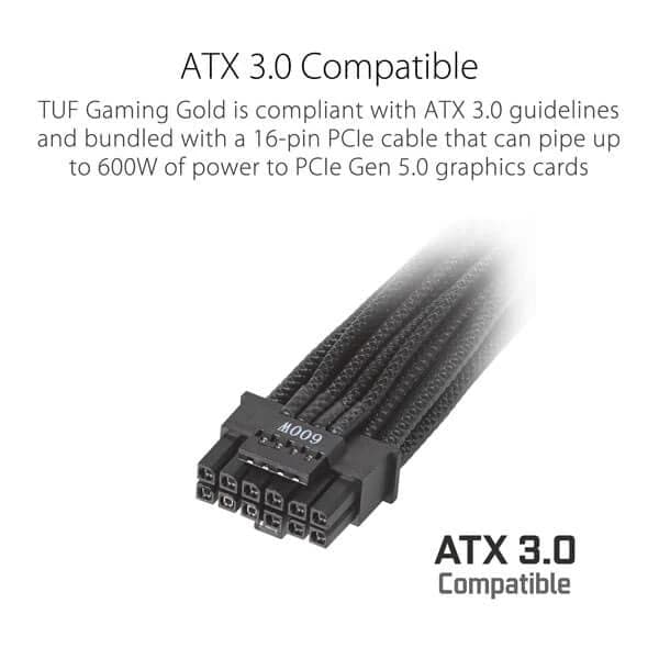 ASUS TUF Gaming 750W 80 + Gold Fully Modular ATX 3.0 Power Supply - 6