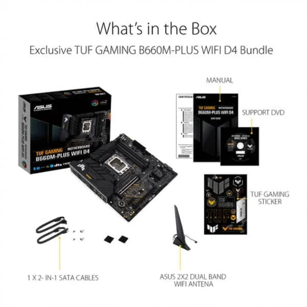 ASUS TUF Gaming B660M Plus Wifi DDR4 Intel Motherboard - 6