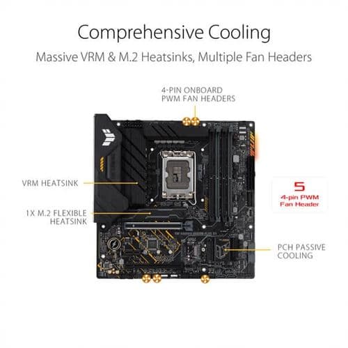 ASUS TUF Gaming B660M Plus DDR4 Intel Motherboard - 5