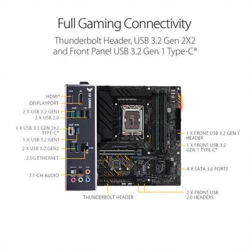 ASUS TUF Gaming B660M Plus DDR4 Intel Motherboard - 2
