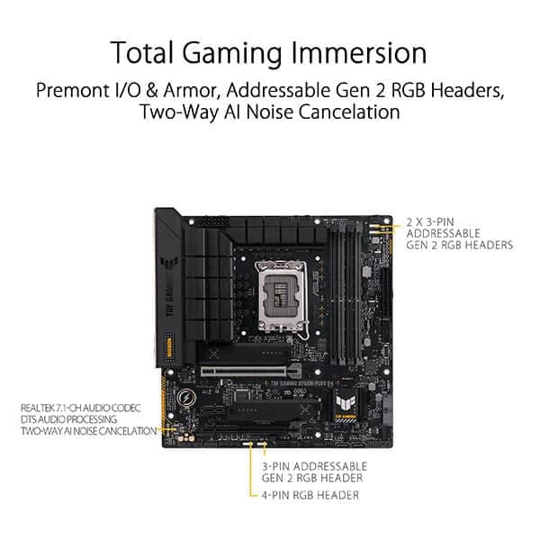 ASUS TUF Gaming B760M-Plus D4 Intel Motherboard - 4