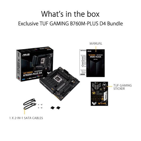 ASUS TUF Gaming B760M-Plus D4 Intel Motherboard - 6