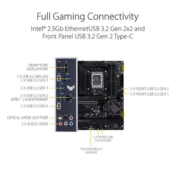 ASUS TUF Gaming Z790 Plus DDR4 Intel Motherboard - 5