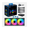 LIAN LI Uni SL-Infinity 120mm ARGB Cabinet Fans (Black) (Triple Pack) - 2