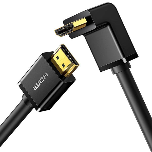 UGREEN HDMI Cable Right Angle 4K 90 Degree HDMI Cord High Speed Down Angle HDMI 2.0 Cable, 4K@60Hz HD 3D 1080P ARC Compatible for Laptop Monitor Nintendo Switch Xbox PS5 PC TV 6.6FT – TechCure India