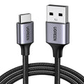 Ugreen Usb-A 2.0 To Usb-C Cable Nickel Plating Aluminum Braid For Charging Adapter, Smartphone (1M, Black) – TechCure India