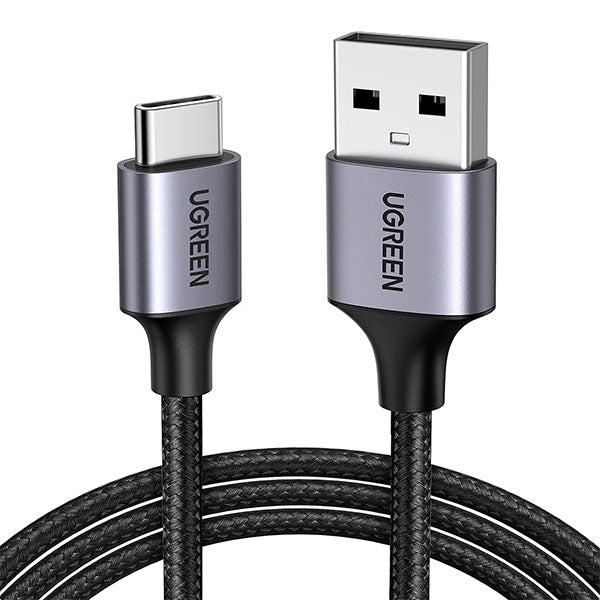 Ugreen Usb-A 2.0 To Usb-C Cable Nickel Plating Aluminum Braid For Charging Adapter, Smartphone (1M, Black) – TechCure India