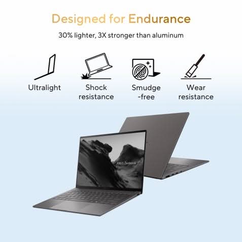ASUS Zenbook S 14, Intel AI Powered Laptop, Intel Core Ultra 7 355, 16GB, 512GB, Intel Graphics, 35.56 cm (14) OLED Touch 3K, Windows 11 Home, Office Home 2024 + M365 Basic (1 Year Validity) UX5406AA-SU361WS – TechCure India