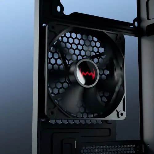 DAWG V 210 ATX Mid Tower Cabinet (Black) - 4