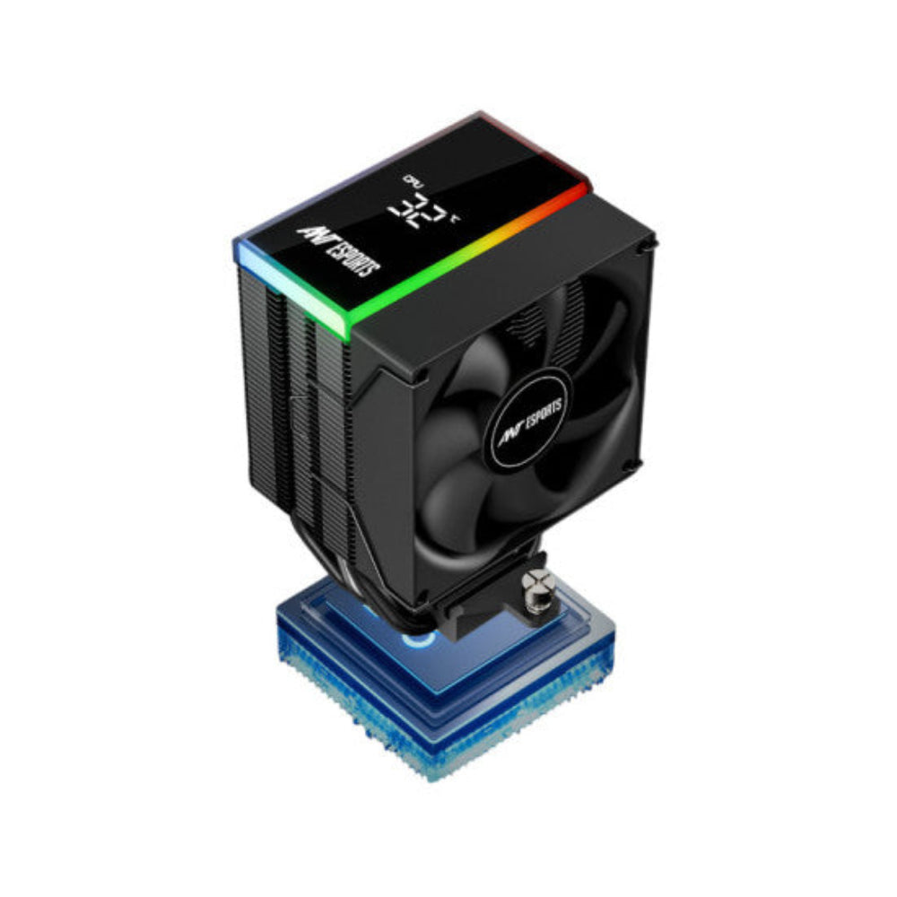 ANT ESPORTS V4 Digital ARGB 92mm CPU Air Cooler ( Black ) ( With LCD Display ) - 2