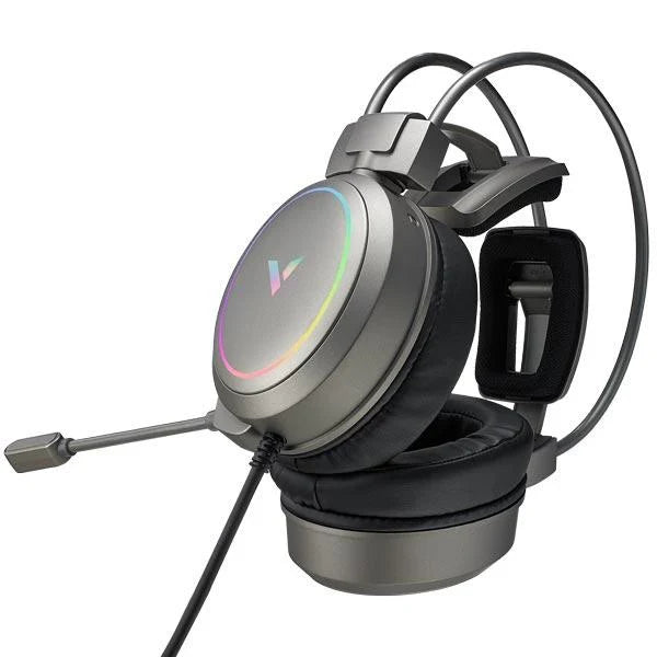 RAPOO VH610 RGB Wired 7.1 Surround Gaming Headphone ( Silver ) ( PC ) - 2