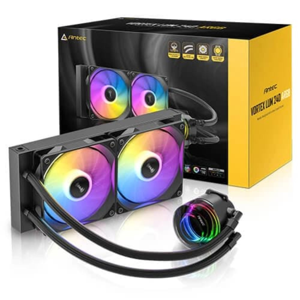 ANTEC Vortex LUM ARGB 240mm CPU Liquid Cooler (Black) – TechCure India