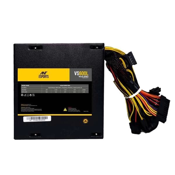 ANT ESPORTS VS600L 600W 80+ White Non Modular ATX 2.0 Power Supply - 4