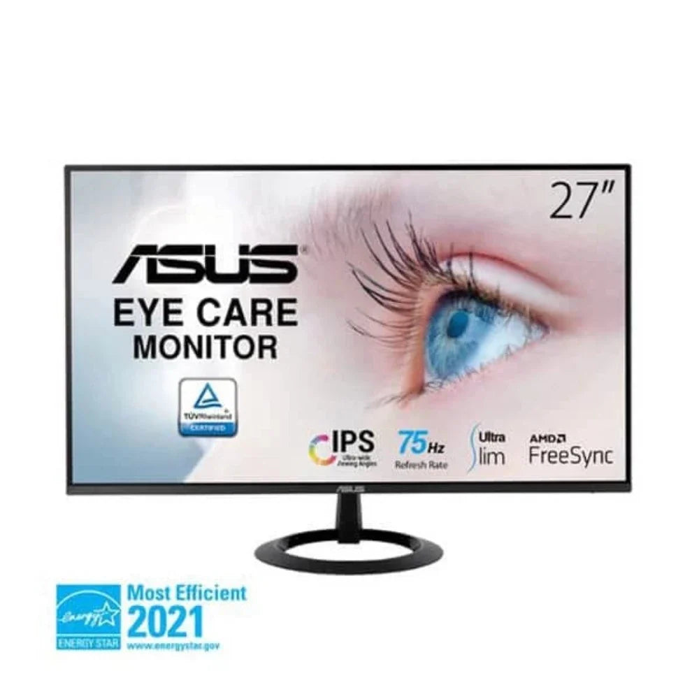 ASUS VZ27EHE 27 Inch FHD 75Hz IPS Panel 1MS AMD Freesync Gaming Monitor – TechCure India